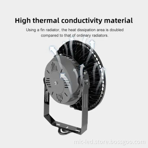 High Lumen High Mast Light IK08 IP65 Adjustable Stadium Lighting Floodlight